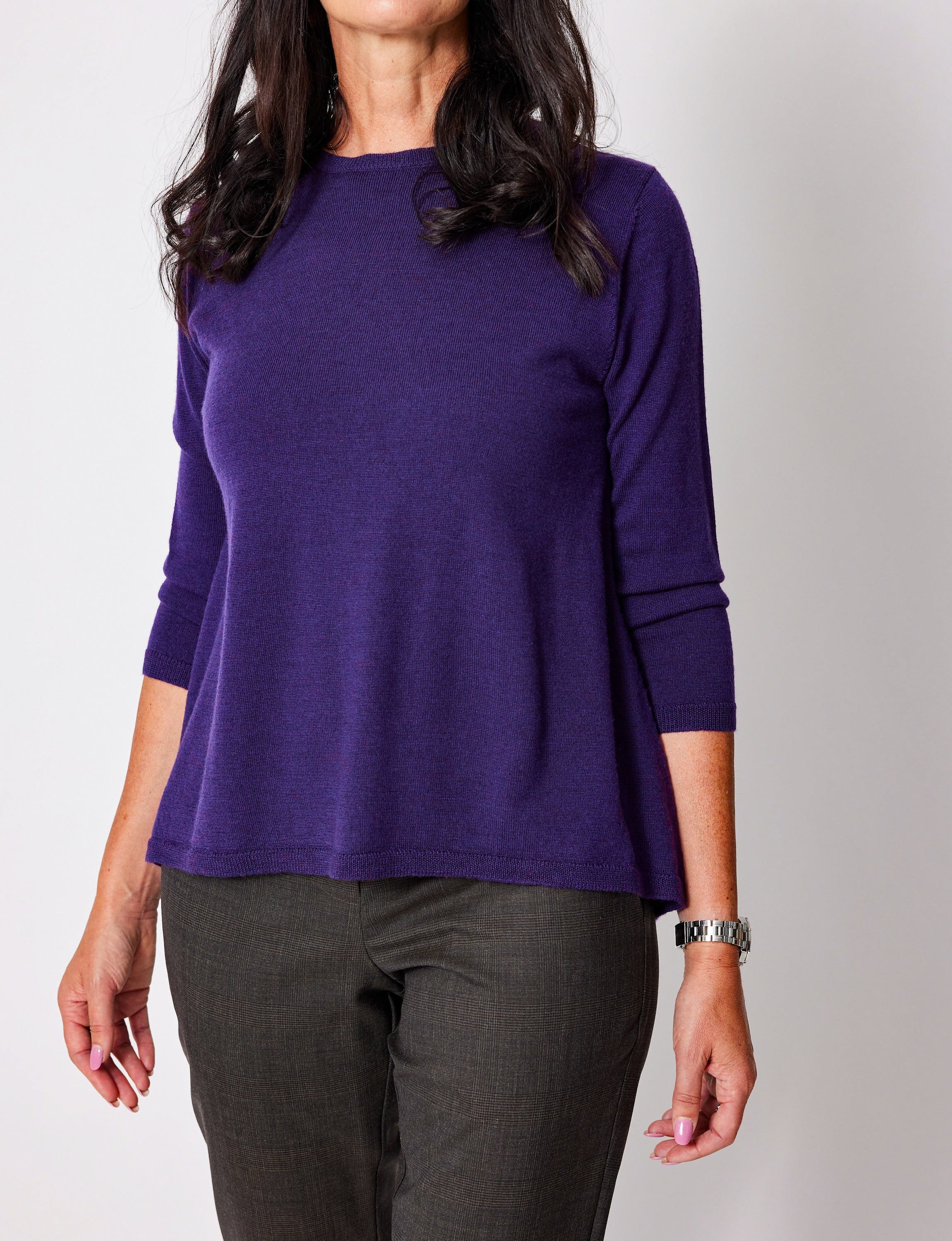 Lindsay Nicholas New York Sweaters Wellesley Sweater in Amethyst