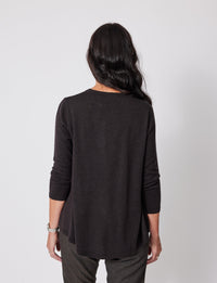 Lindsay Nicholas New York Sweaters Wellesley Sweater in Espresso