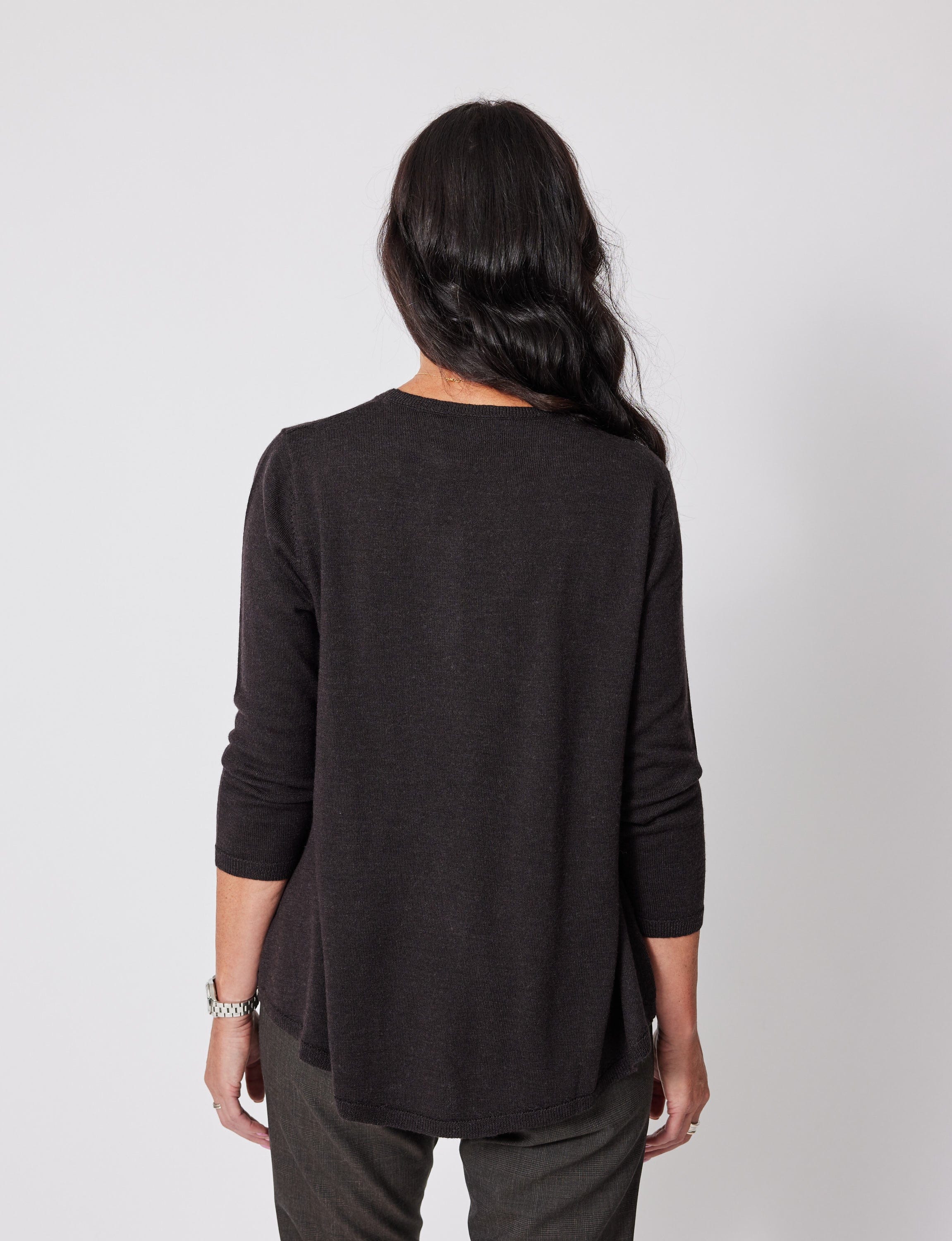 Lindsay Nicholas New York Sweaters Wellesley Sweater in Espresso