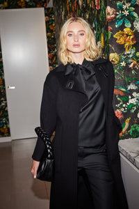 Lindsay Nicholas New York TOP Bow Blouse in Black