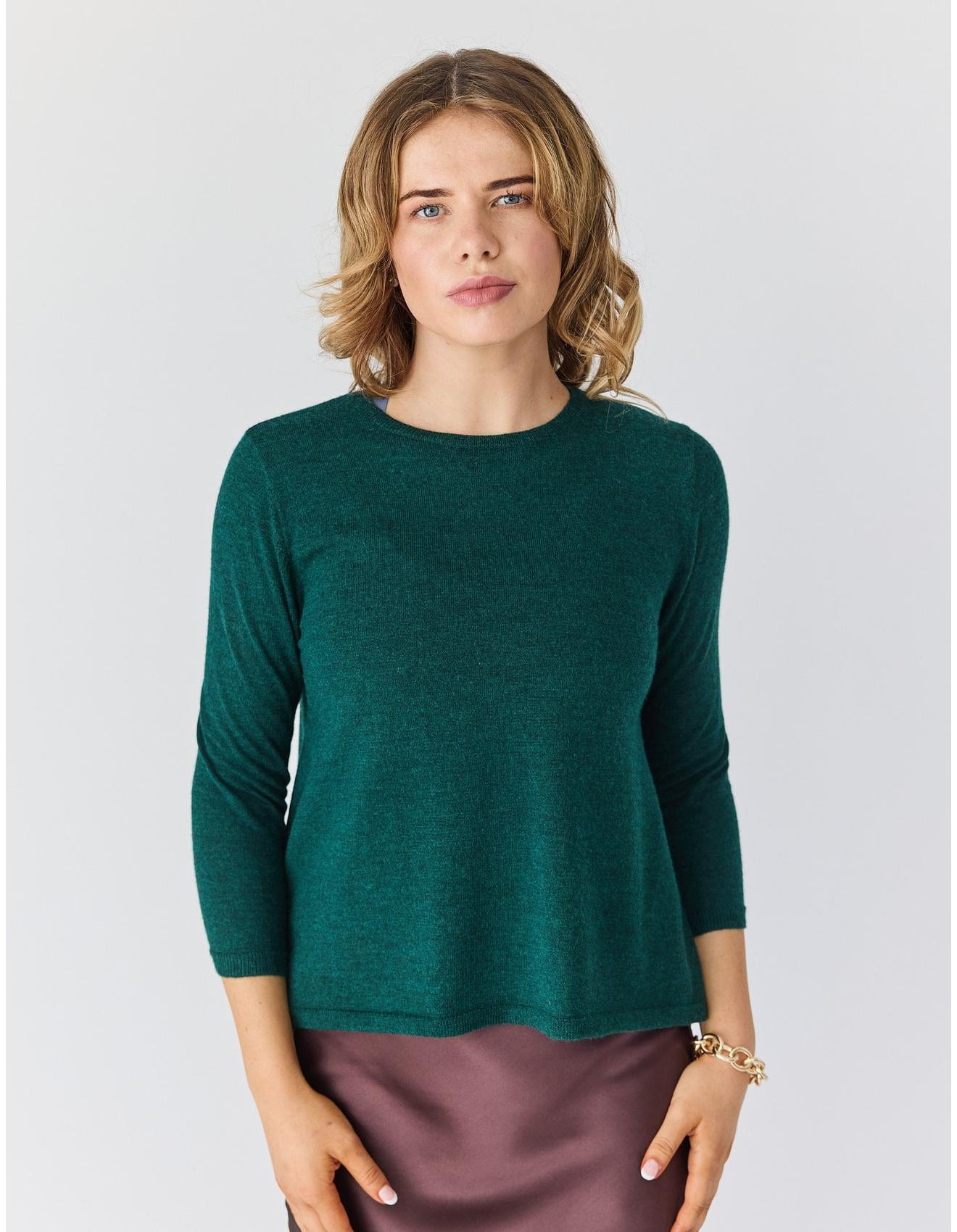 Lindsay Nicholas New York Sweaters Wellesley Sweater in Emerald