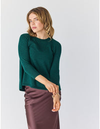 Lindsay Nicholas New York Sweaters Wellesley Sweater in Emerald