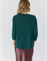 Lindsay Nicholas New York Sweaters Wellesley Sweater in Emerald
