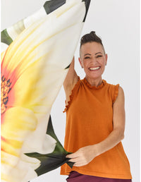 Lindsay Nicholas New York Scarves & Shawls African Daisy Bloom Silk Scarf