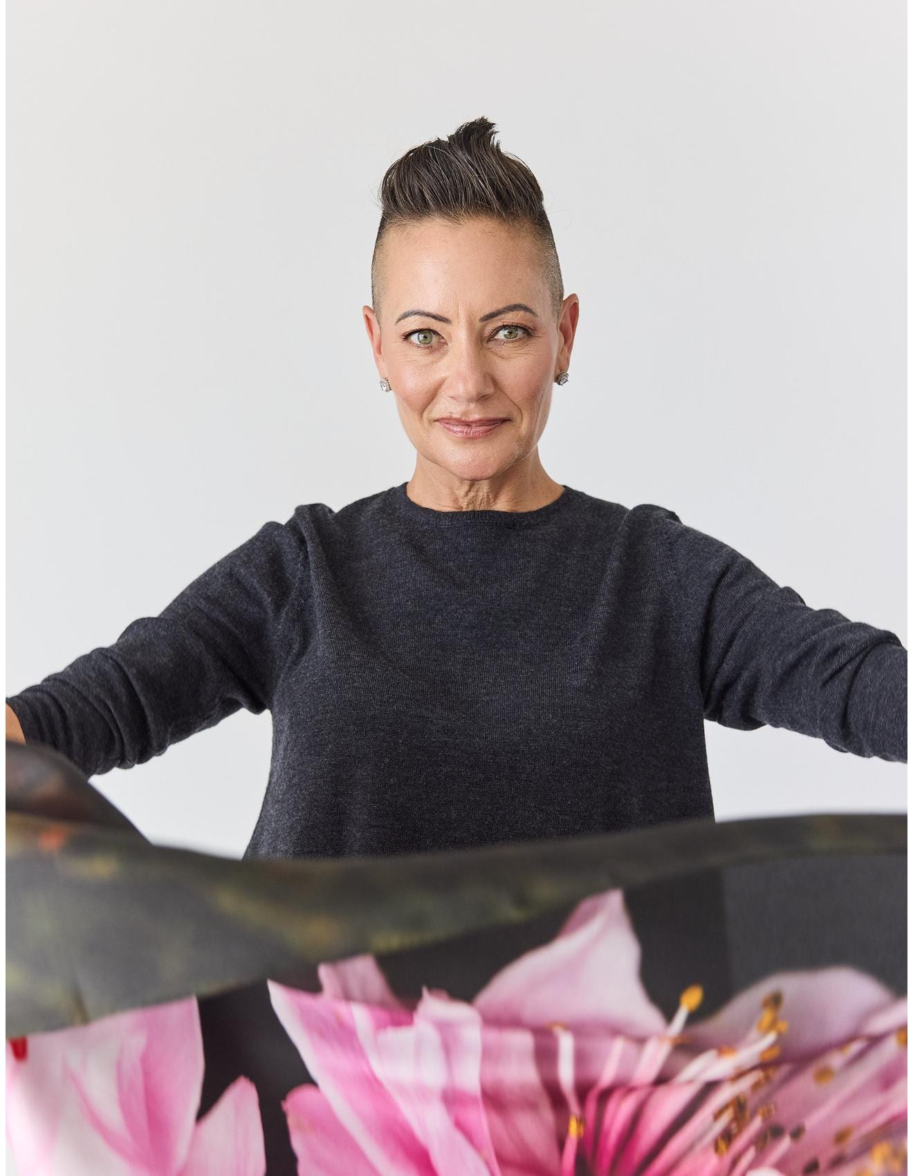 Lindsay Nicholas New York Scarves & Shawls Sakura Blossom Silk Scarf