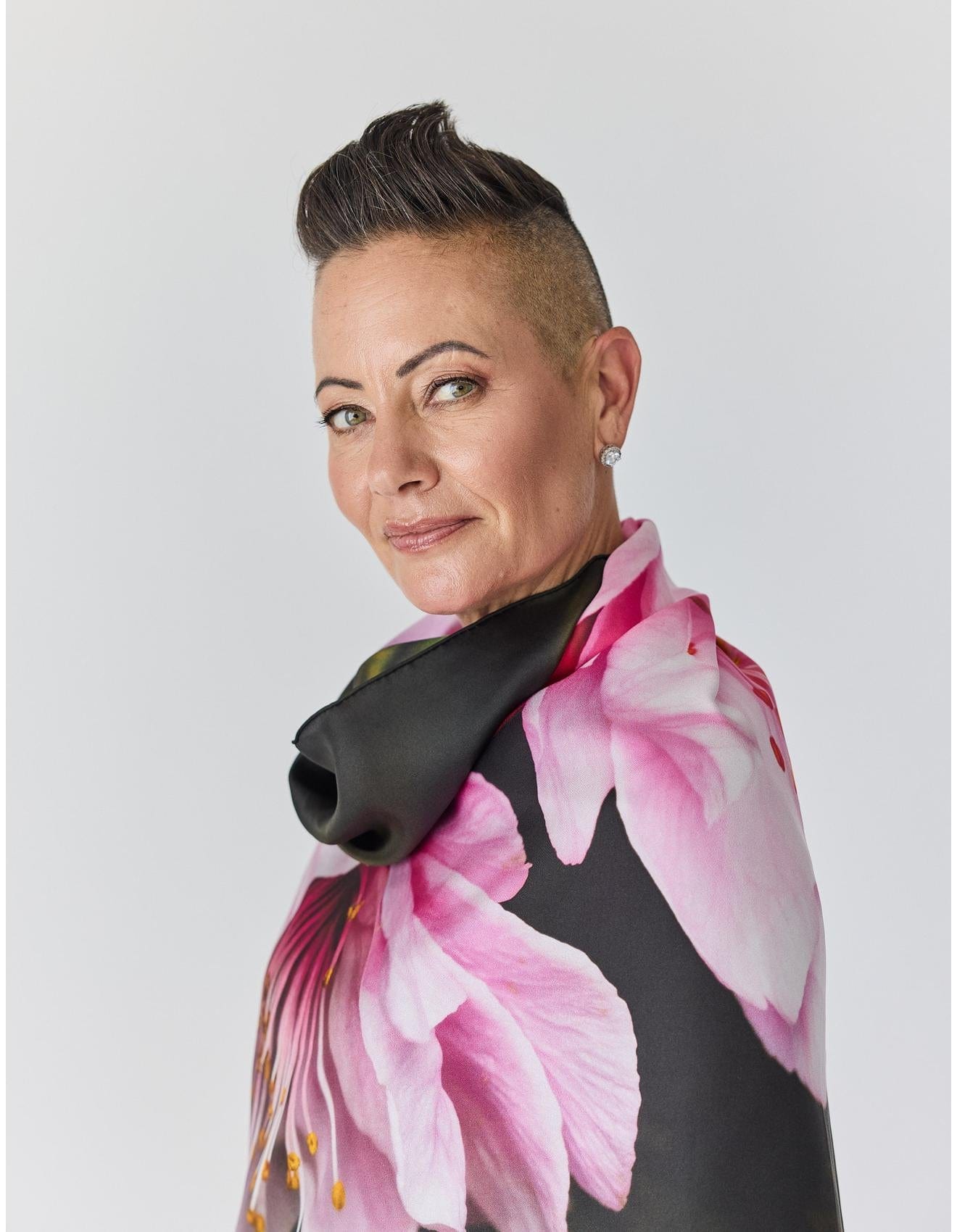 Lindsay Nicholas New York Scarves & Shawls Sakura Blossom Silk Scarf