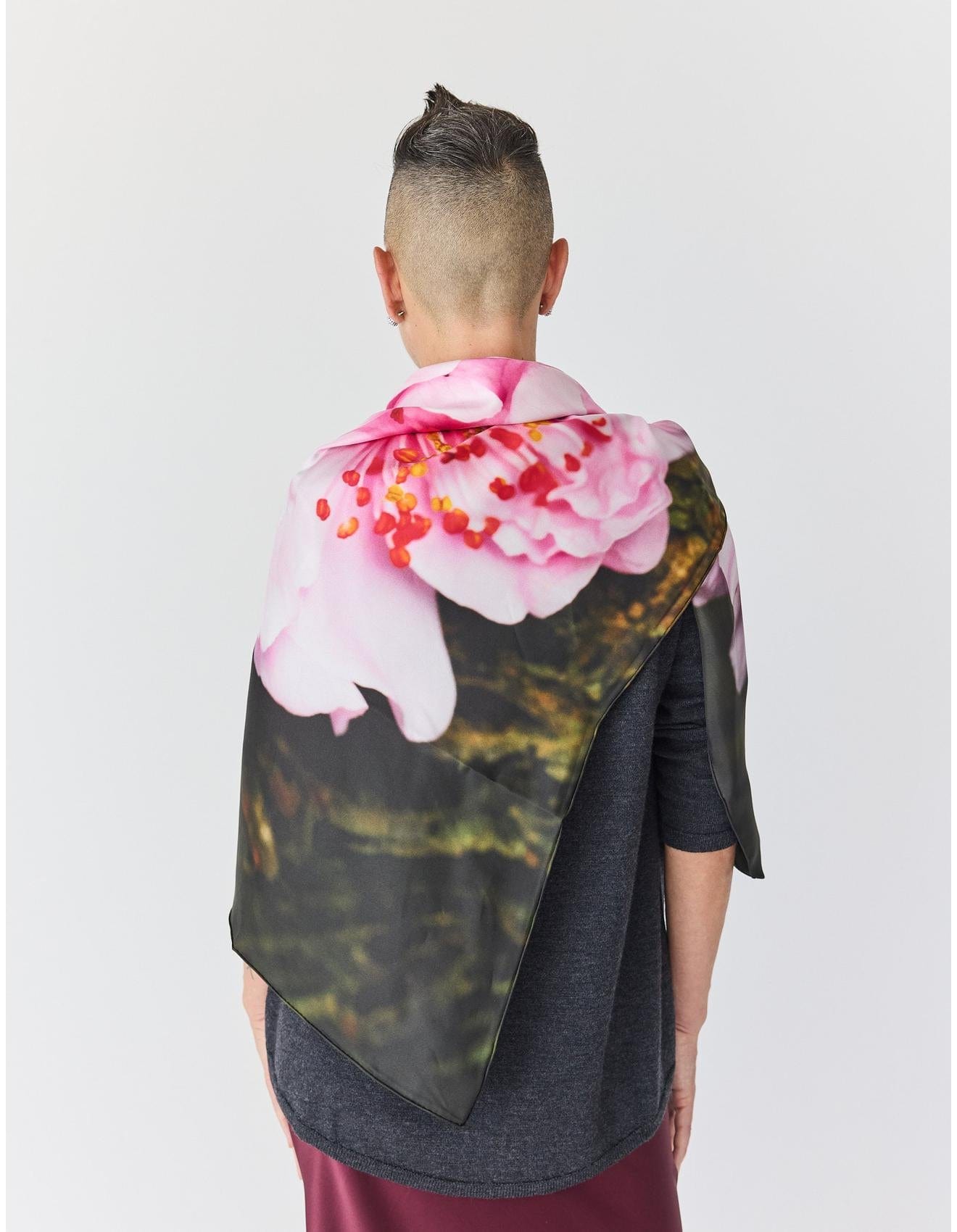 Lindsay Nicholas New York Scarves & Shawls Sakura Blossom Silk Scarf