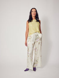 Lindsay Nicholas New York TOP Laura Sleeveless Crewneck in Sunflower Shimmer