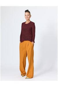Lindsay Nicholas New York Apparel & Accessories Faux Rise Pant in Marigold