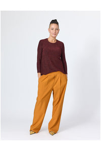 Lindsay Nicholas New York Apparel & Accessories Faux Rise Pant in Marigold