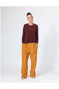 Lindsay Nicholas New York Apparel & Accessories Faux Rise Pant in Marigold