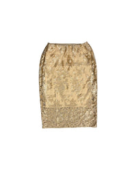 Lindsay Nicholas New York SKIRTS Lace Skirt in Gold