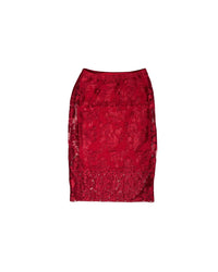 Lindsay Nicholas New York SKIRTS Lace Skirt in Red