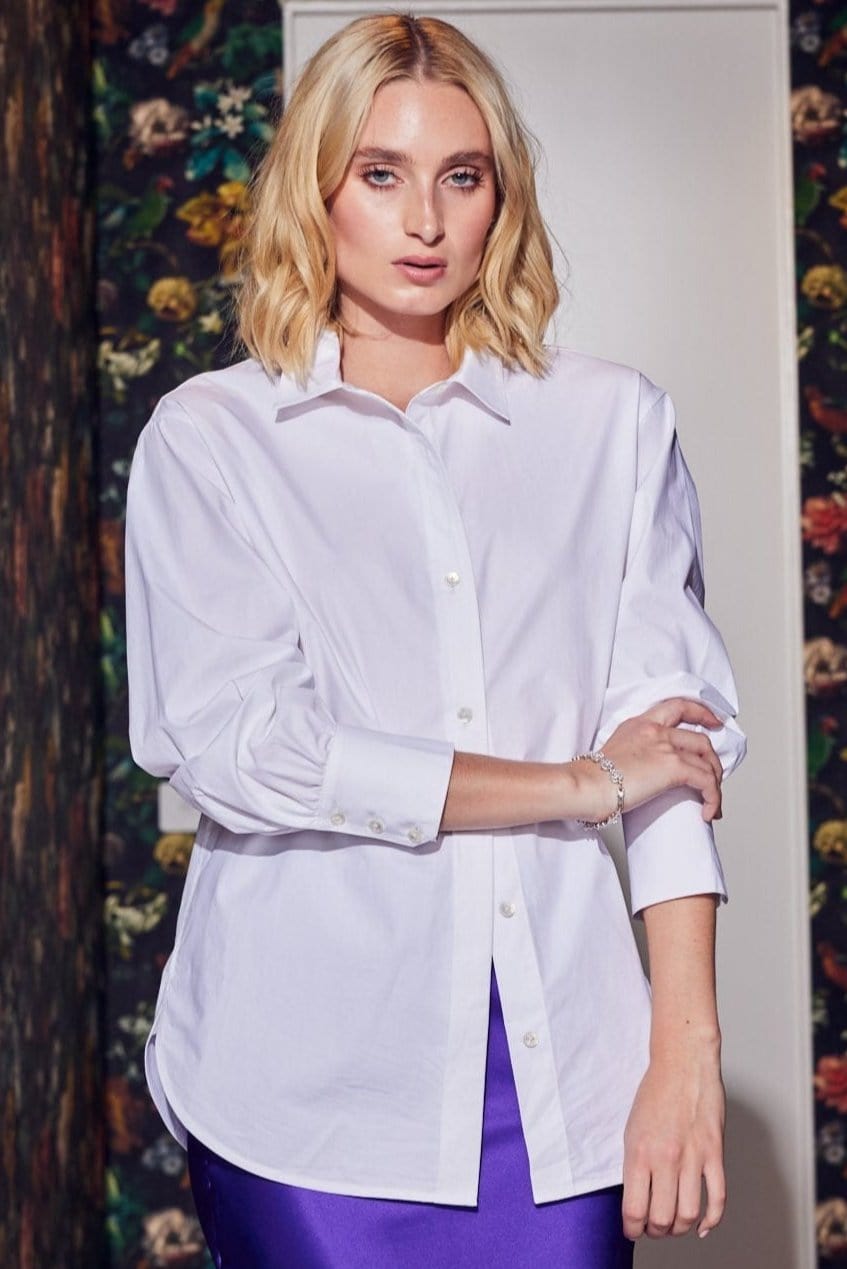 Lindsay Nicholas New York Shirts & Tops Marcia Oversized Shirt in White