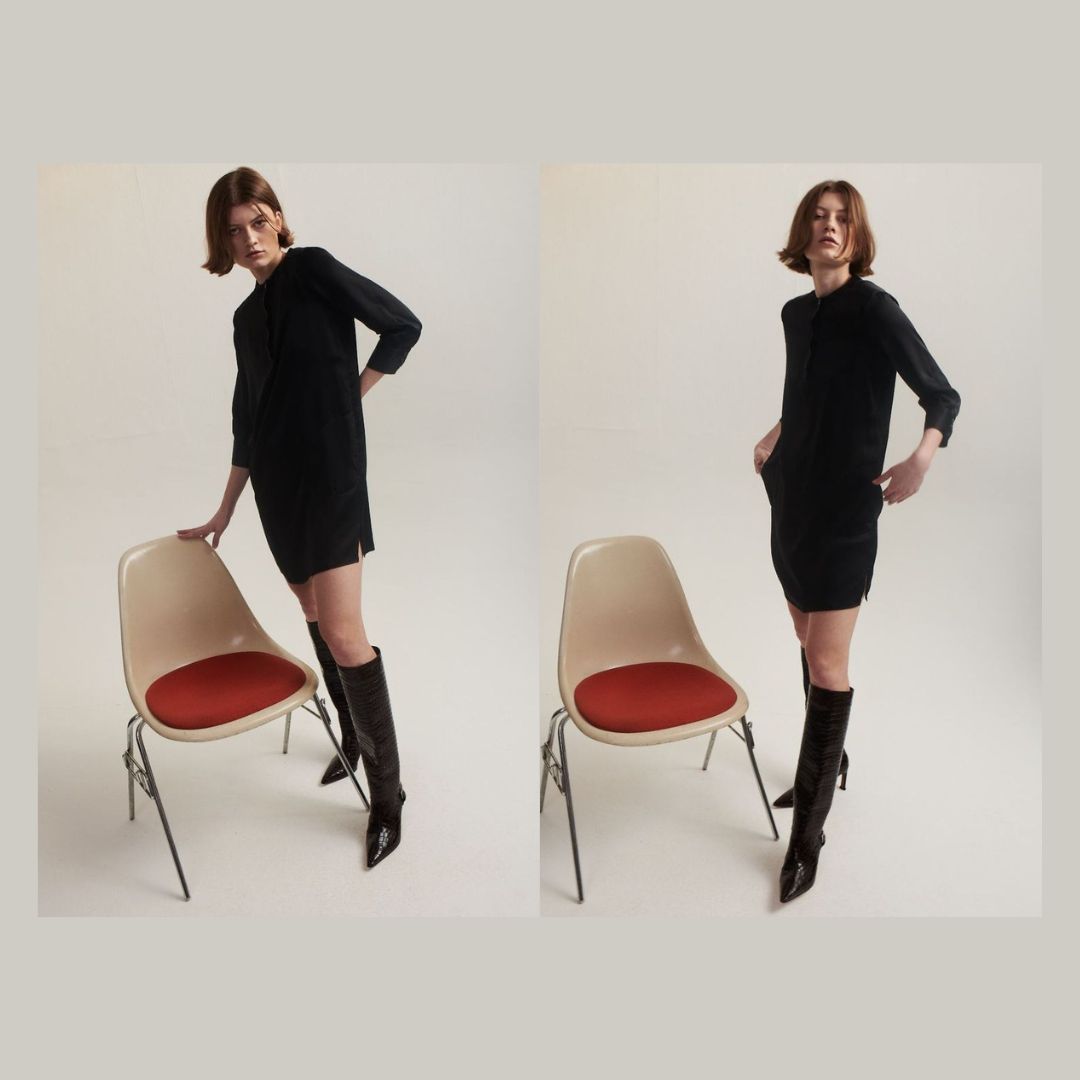 The Black Silk Shirt Dress: An Icon of Effortless Elegance