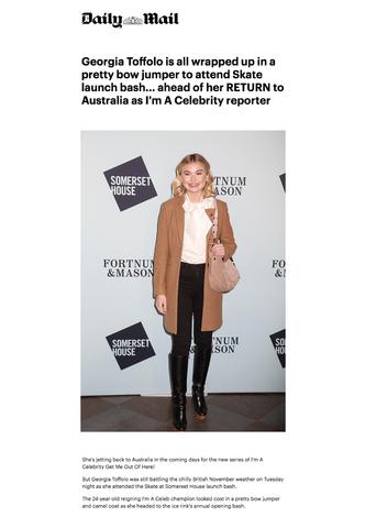 Georgia Toffalo in The Daily Mail UK