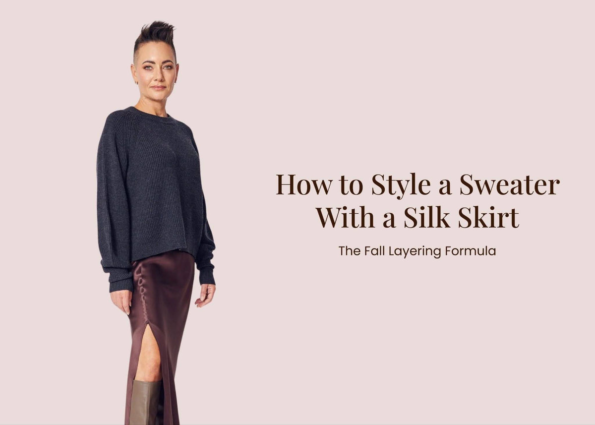 How to Style a Sweater With a Silk Skirt: The Fall Layering Formula