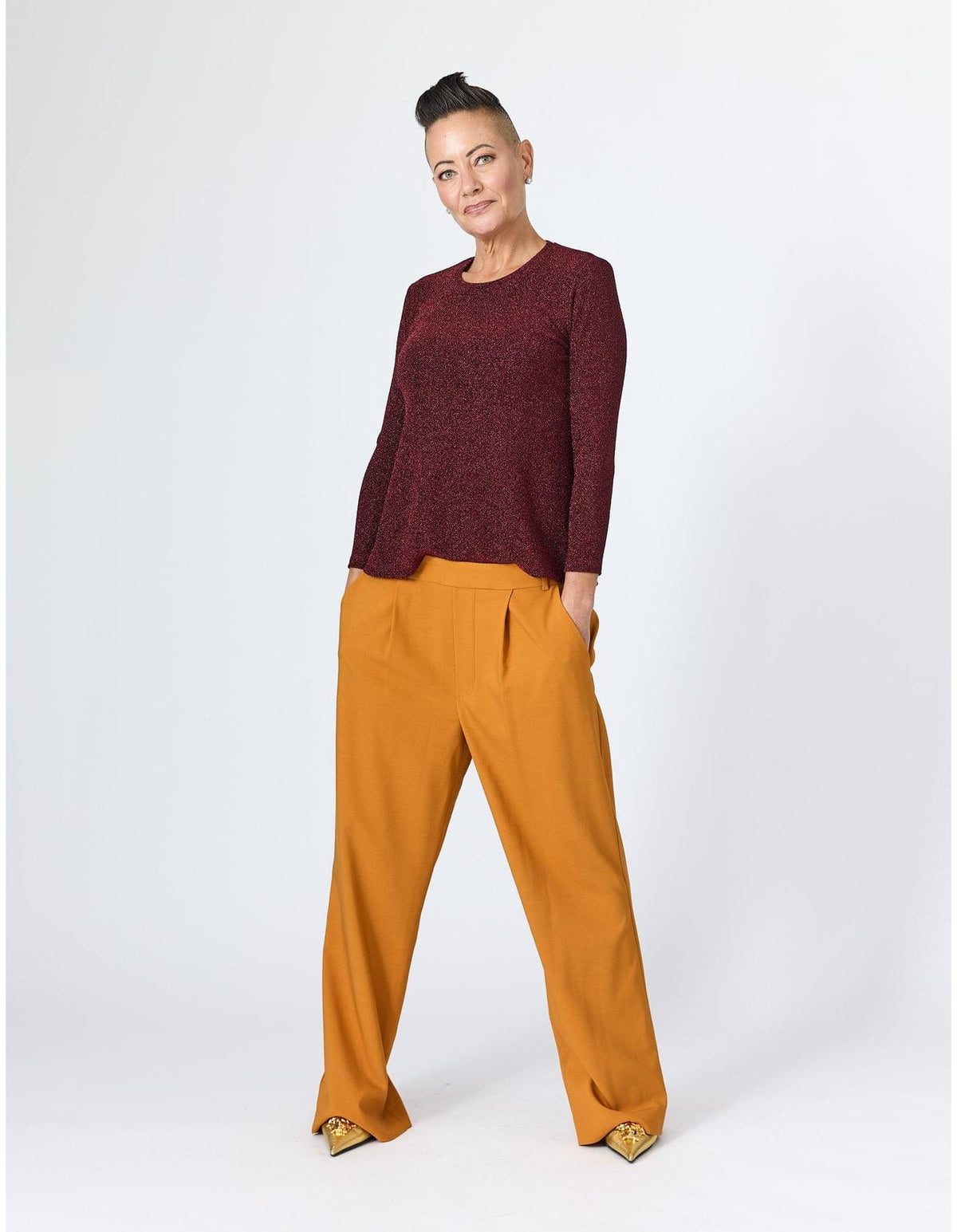 FAUX RISE PANTS