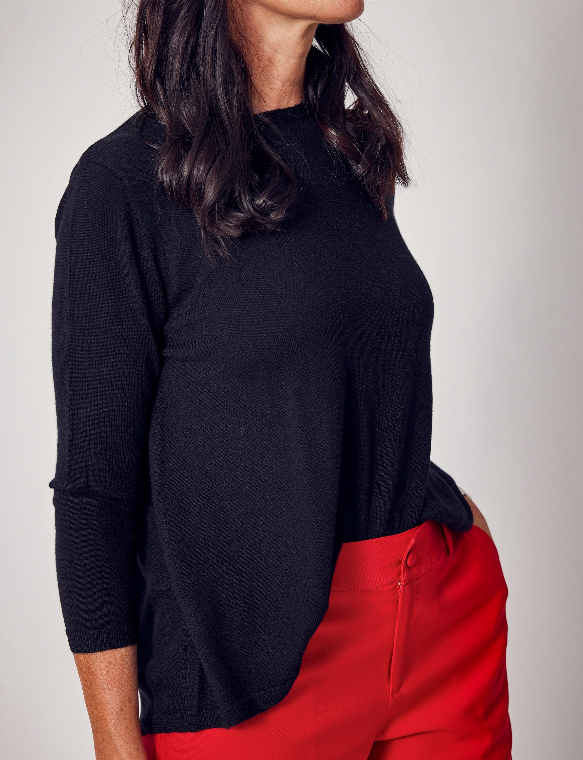 Lindsay Nicholas New York Sweaters Wellesley Sweater in Black
