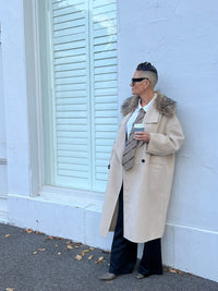 Lindsay Nicholas New York COAT Broadway Coat in Ecru