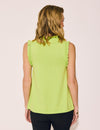 Lindsay Nicholas New York Top Frill V-Neck Shell in Lime