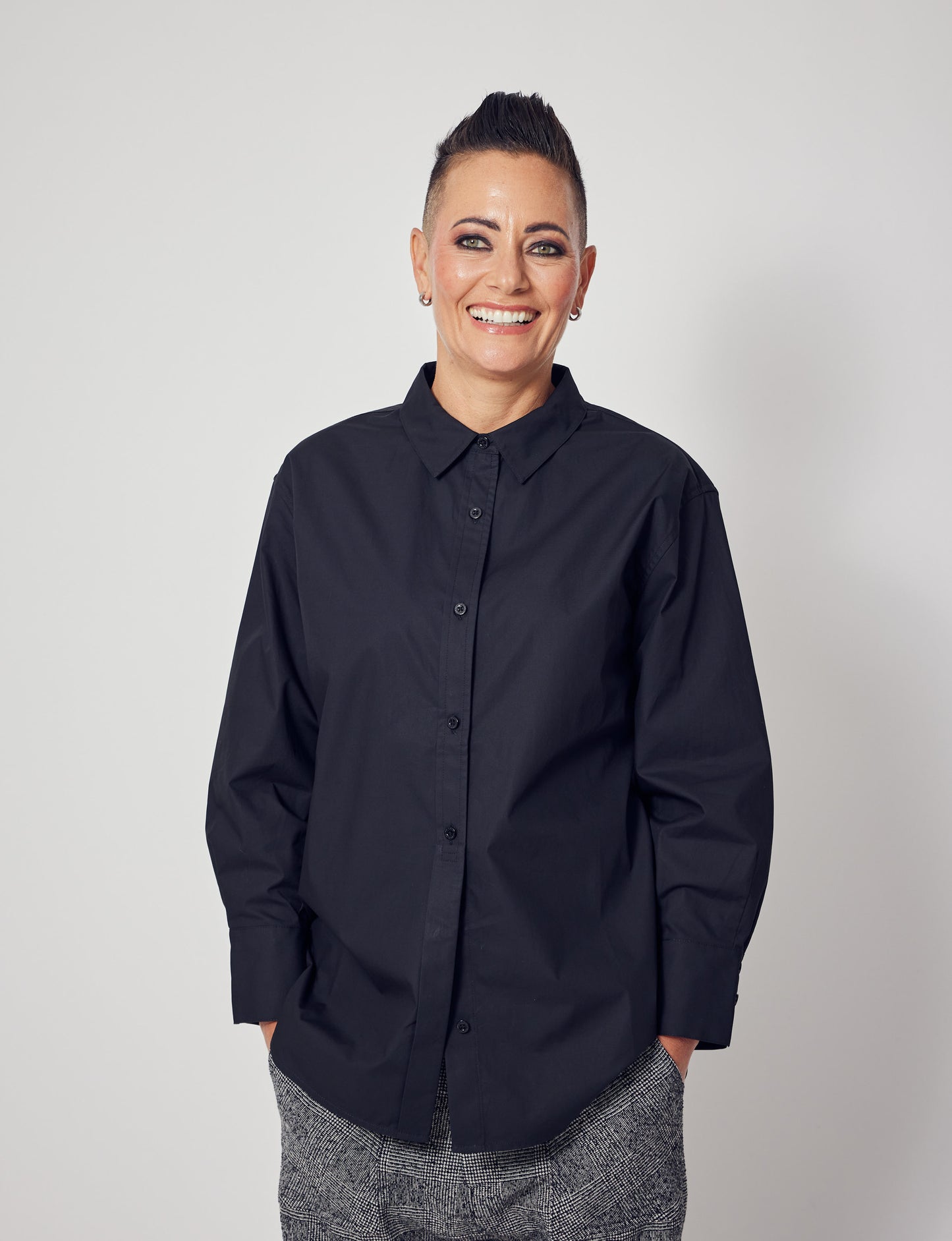 Marcia Oversized Shirt in Black