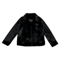 Lindsay Nicholas New York COAT Short Faux Fur Coat in Black