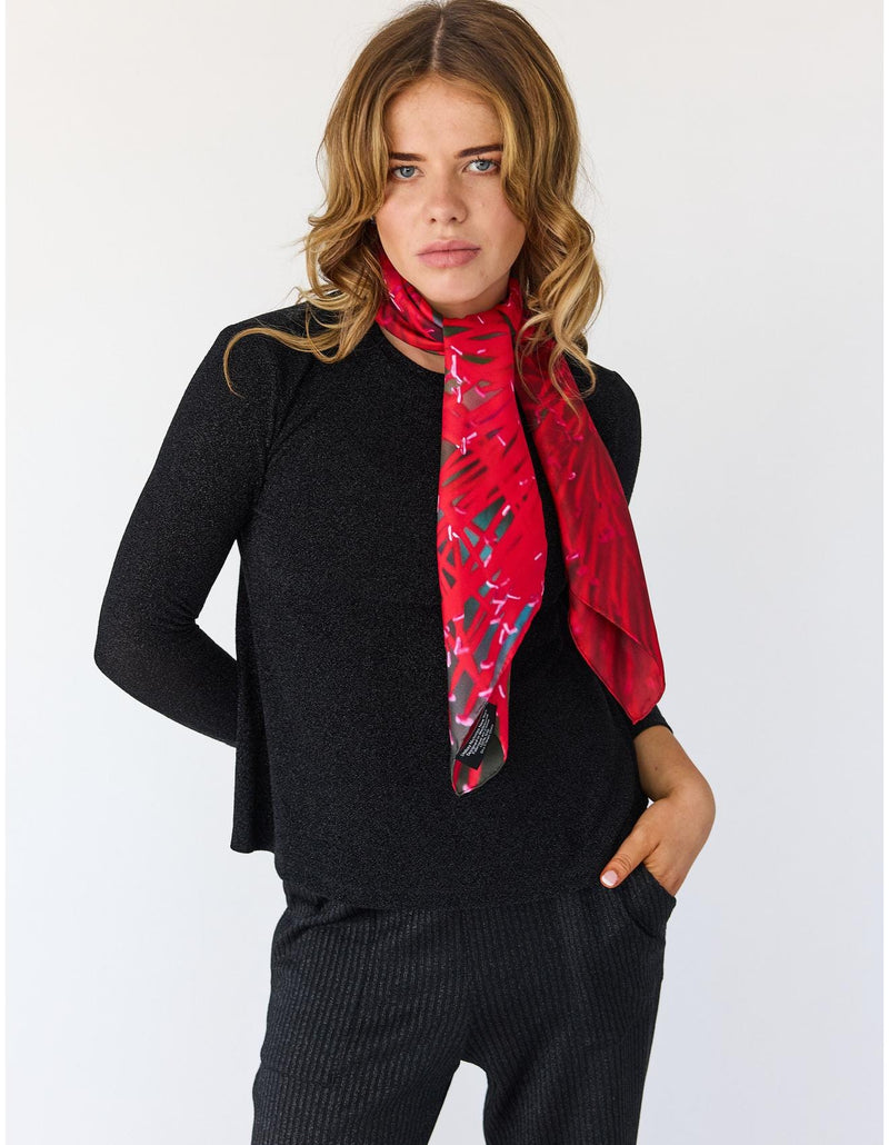 Lindsay Nicholas New York Scarves & Shawls Melbourne Scarlet Burst Silk Scarf