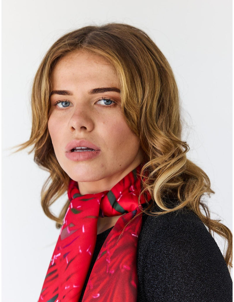Lindsay Nicholas New York Scarves & Shawls Melbourne Scarlet Burst Silk Scarf