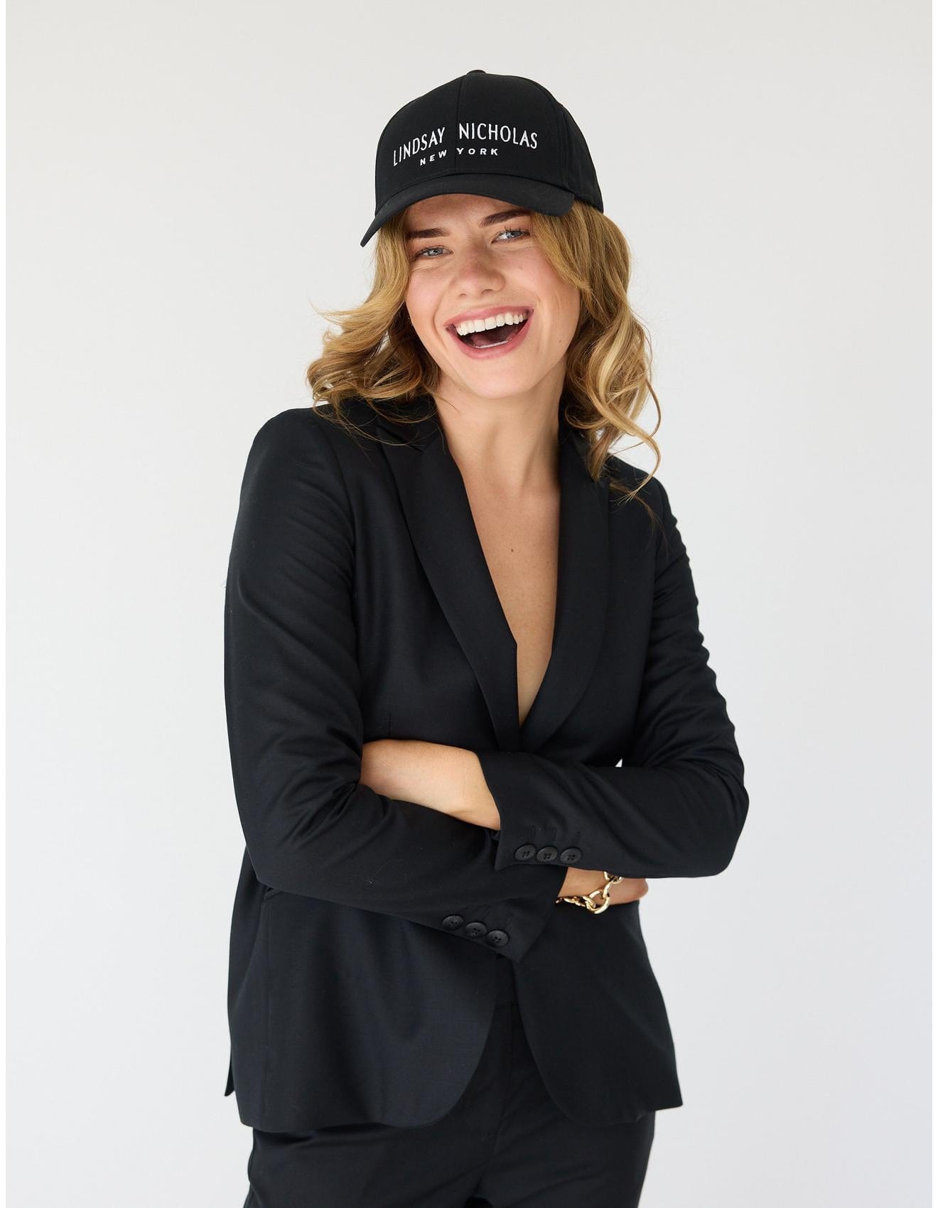Lindsay Nicholas New York Apparel & Accessories One size Black Logo Cap