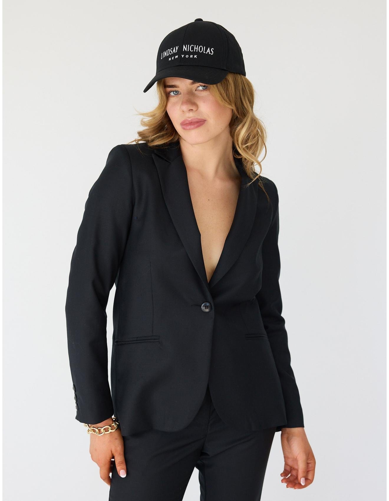 Lindsay Nicholas New York Apparel & Accessories One size Black Logo Cap
