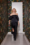 Lindsay Nicholas New York Shirts & Tops Off the Shoulder Top in Black