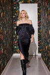Lindsay Nicholas New York Shirts & Tops Off the Shoulder Top in Black