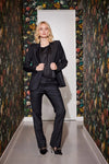 Lindsay Nicholas New York JACKETS Elizabeth Jacket in Black Tropical Weight Wool
