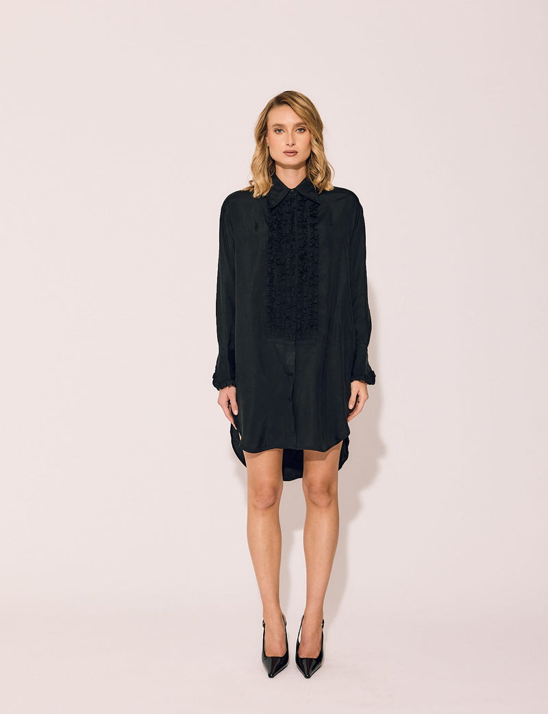 Women's Black Tuxedo Dress | Chic Tailored Evening Dress Lindsay Nicholas New York Women's Black Tuxedo Dress | Chic Tailored Evening Dress Lindsay Nicholas New York