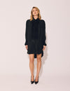 Lindsay Nicholas New York DRESS Tuxedo Shirt Dress in Black