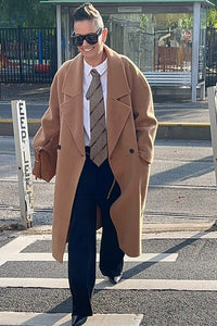Lindsay Nicholas New York Broadway Coat in Camel