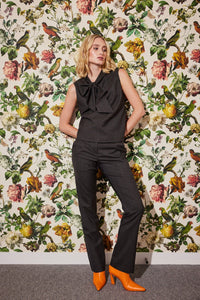 Lindsay Nicholas New York Pants Elizabeth Trouser in Chocolate Prince of Wales Plaid