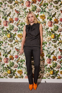 Lindsay Nicholas New York Pants Elizabeth Trouser in Chocolate Prince of Wales Plaid