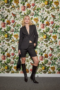 Lindsay Nicholas New York SHORTS Elizabeth Short in Chocolate Prince of Wales Plaid