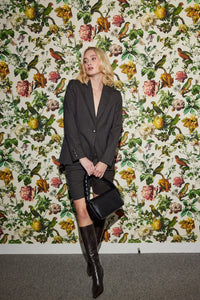 Lindsay Nicholas New York JACKETS Elizabeth Jacket in Chocolate Prince of Wales Plaid