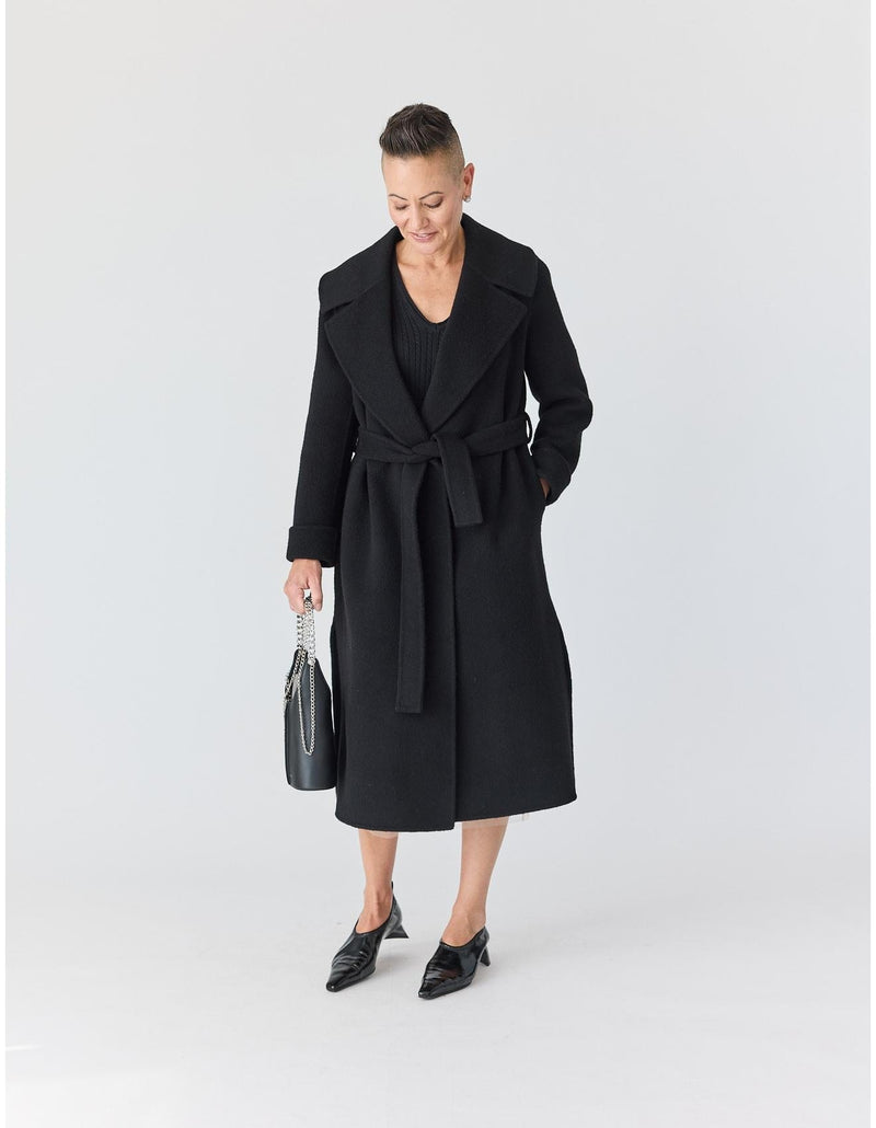 Lindsay Nicholas New York Apparel & Accessories Edwina Coat in Black