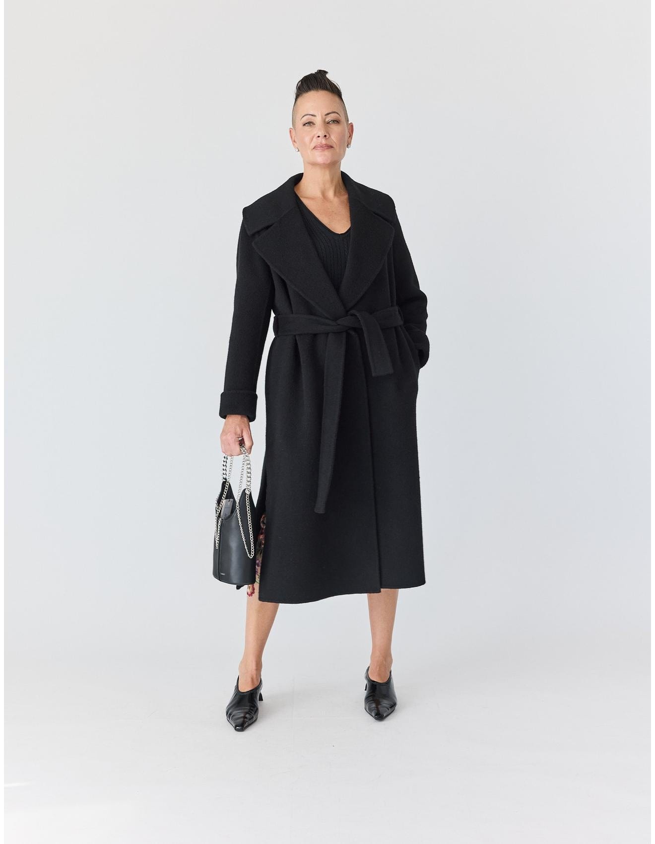 Lindsay Nicholas New York Apparel & Accessories Edwina Coat in Black