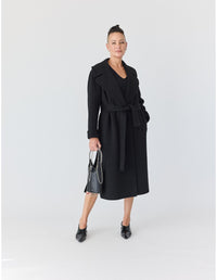 Lindsay Nicholas New York Apparel & Accessories Edwina Coat in Black