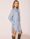 Lindsay Nicholas New York DRESS Tuxedo Shirt Dress in Chambray