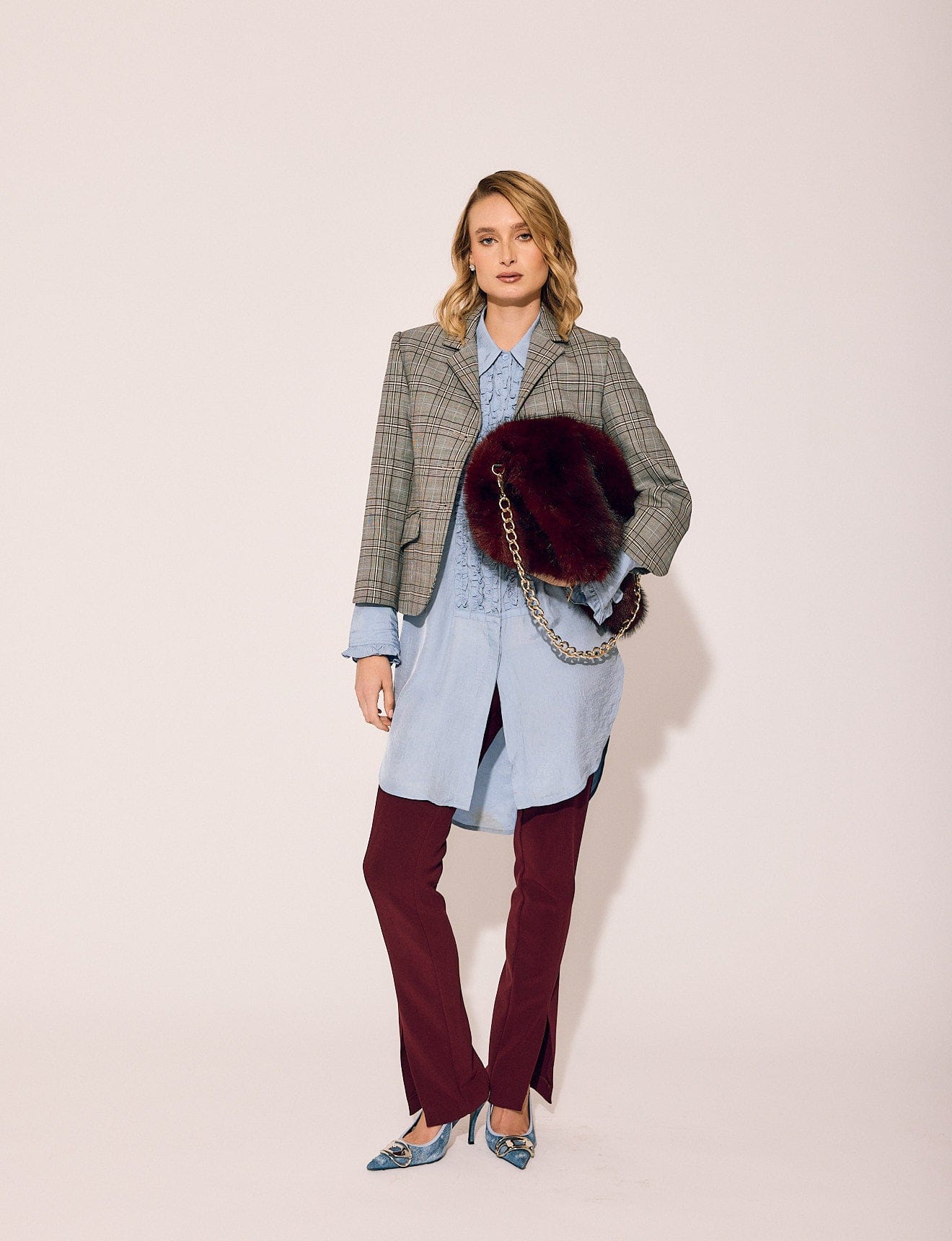 Lindsay Nicholas New York Ally Pant in Wine