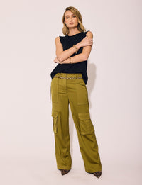 Lindsay Nicholas New York Pants Bleecker Street Pant in Chartreuse