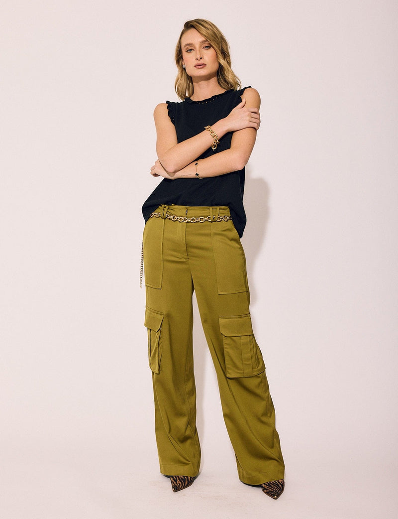 Lindsay Nicholas New York Pants Bleecker Street Pant in Chartreuse