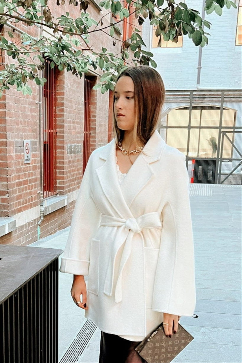 Lindsay Nicholas New York COAT Darlinghurst Coat in Winter White