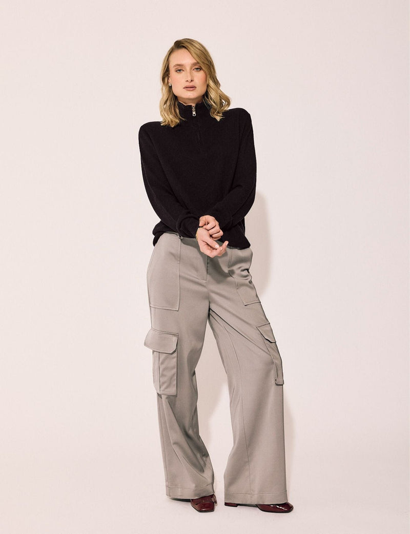 Lindsay Nicholas New York Sweaters Drew Sweater in Black